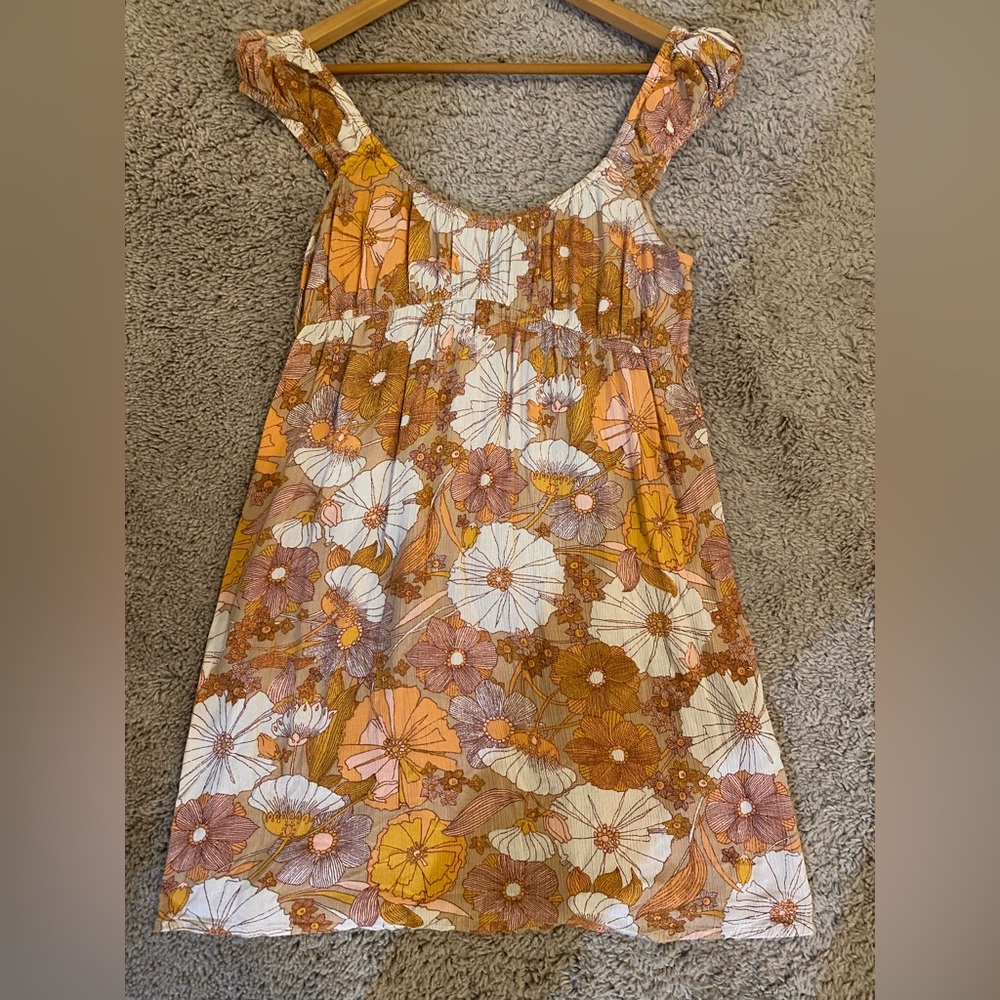 Volcom Floral Mini Babydoll Dress